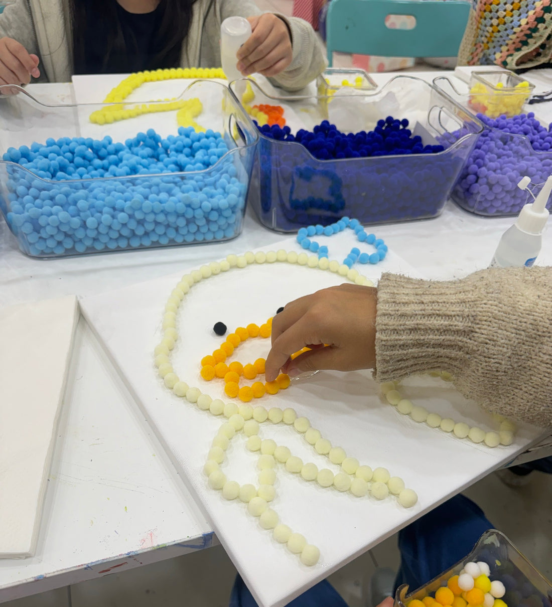 Felt Pom Poms Painting